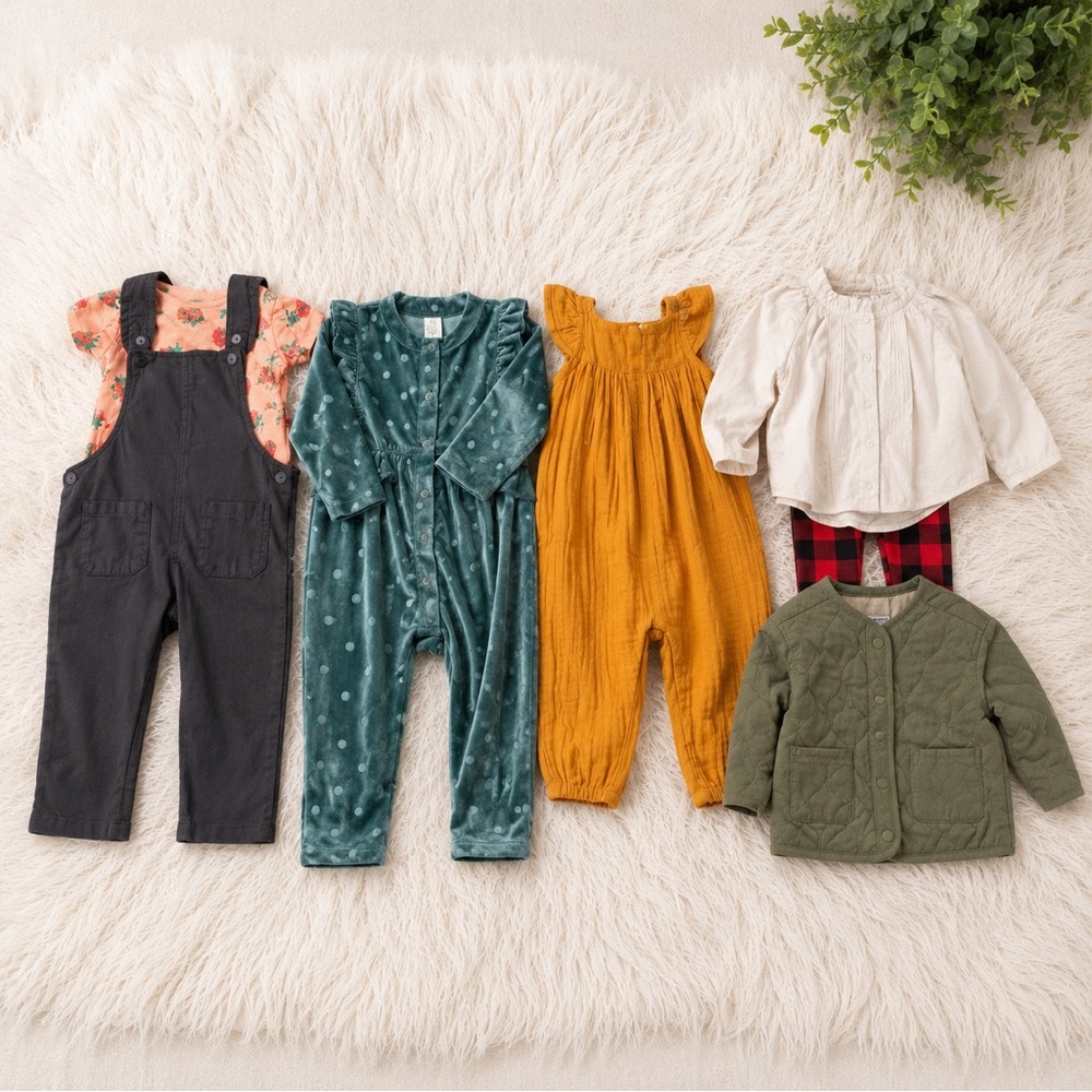 🆕 H&M Primark baby 12-18M - Overalls and Jumpsuits Old Navy jacket + booties